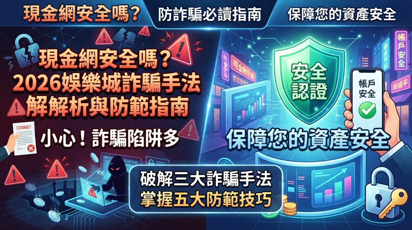現金網安全嗎？2026娛樂城詐騙手法解析與防範指南